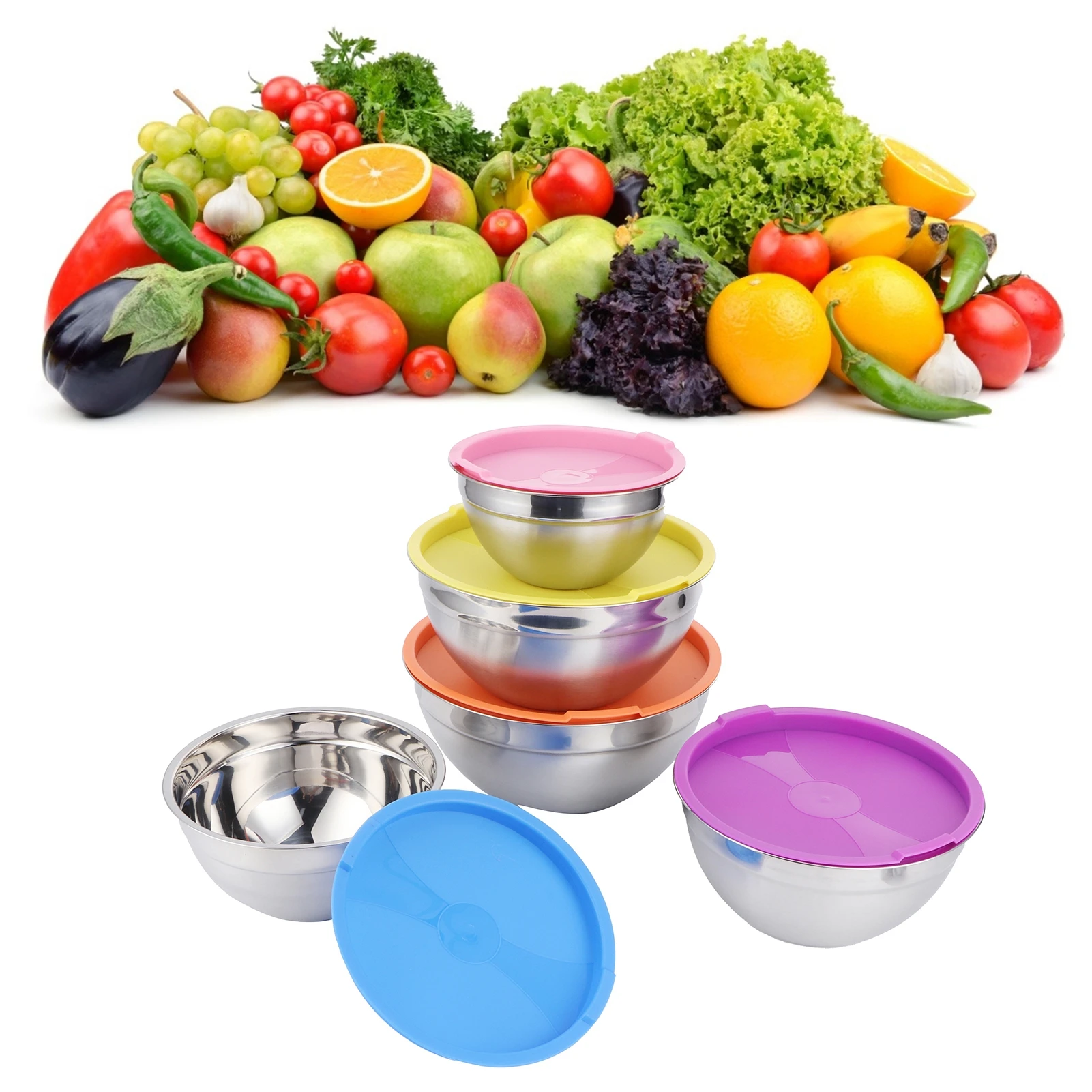 Preservation Bowl /set Stainless Steel Mixing Bowl Food Storage Preservation Box with Lids Cookware for Home Kitchen
Preservation Bowl /set Stainless Steel Mixing Bowl Food Storage Preservation Box with Lids Cookware for Home Kitchen