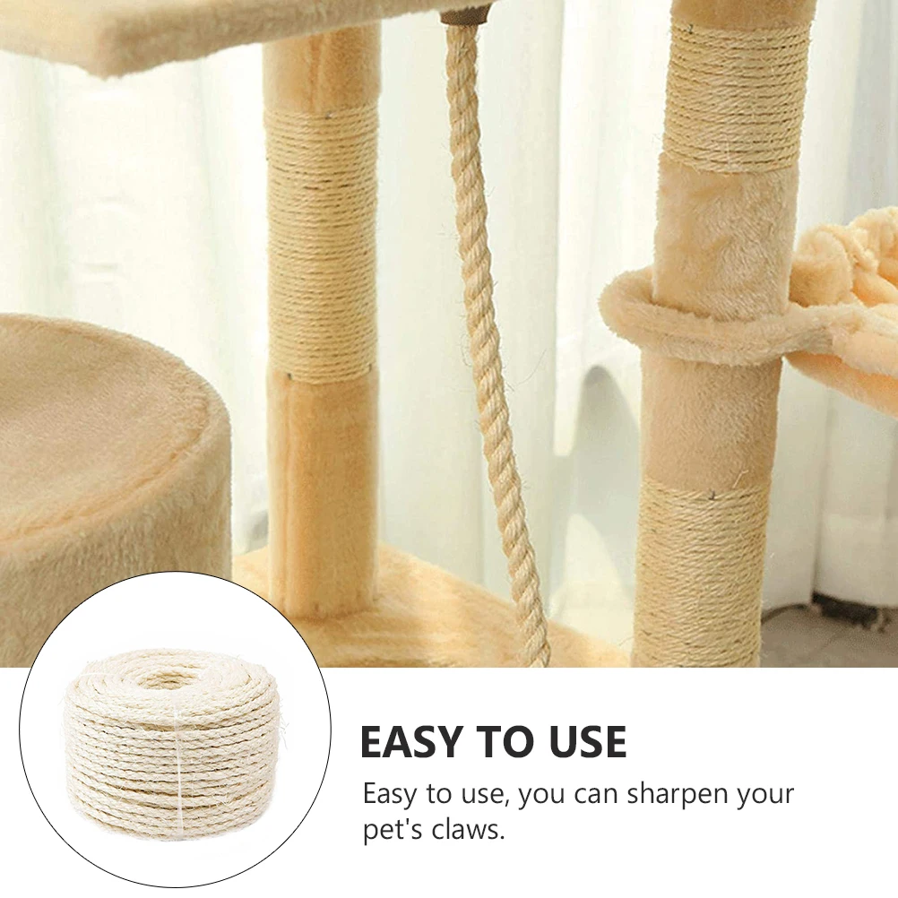 50 Natural Hemp Rope Multi-Functional Diy Sisal Rope For Cat Scratching Grinding Claw Durable Craft Garden Bundling Decoration
50 Natural Hemp Rope Multi-Functional Diy Sisal Rope For Cat Scratching Grinding Claw Durable Craft Garden Bundling Decoration