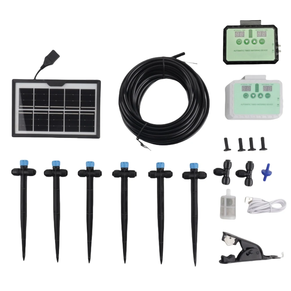 Drip Irrigation Kit Adjustable Solar Drip Irrigation System Timer Garden Irrigation Controller for Terrace Hanging Basket Potted
Drip Irrigation Kit Adjustable Solar Drip Irrigation System Timer Garden Irrigation Controller for Terrace Hanging Basket Potted
