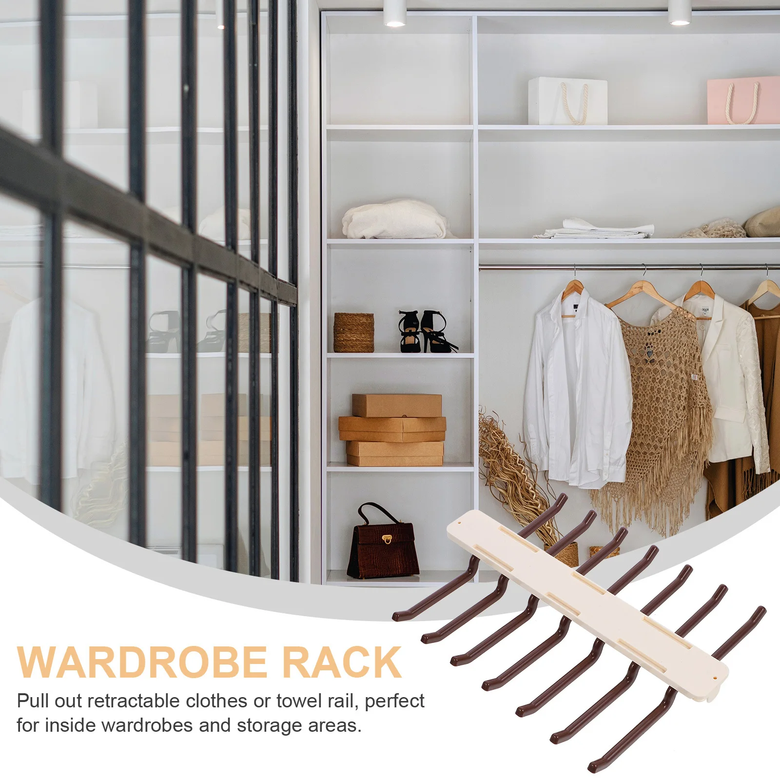 Retractable Sliding Wardrobe Rack Closet Hanging Hook Large Capacity Pull Out Clothes Pants Organizer Pull Out Trousers Rack
Retractable Sliding Wardrobe Rack Closet Hanging Hook Large Capacity Pull Out Clothes Pants Organizer Pull Out Trousers Rack