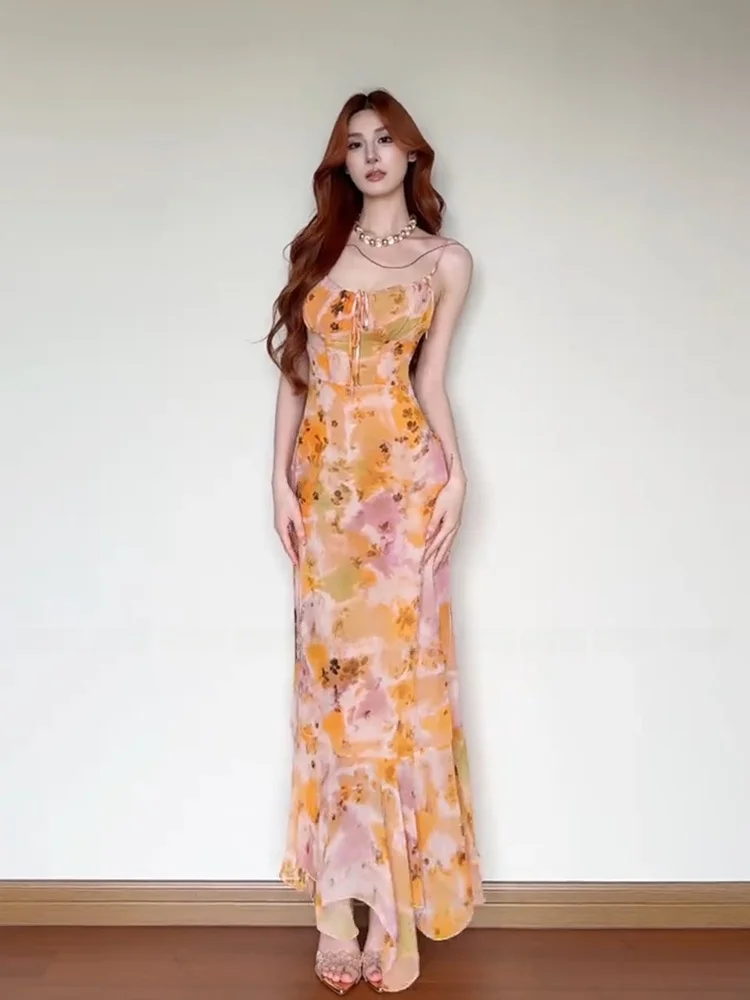 Uomosi STAZF7 plus Size Floral Print Summer Dress Sexy Spicy Girl Waist Cinched Fish Tail Skirt Retro Vacation Style Long Dress
Uomosi STAZF7 plus Size Floral Print Summer Dress Sexy Spicy Girl Waist Cinched Fish Tail Skirt Retro Vacation Style Long Dress