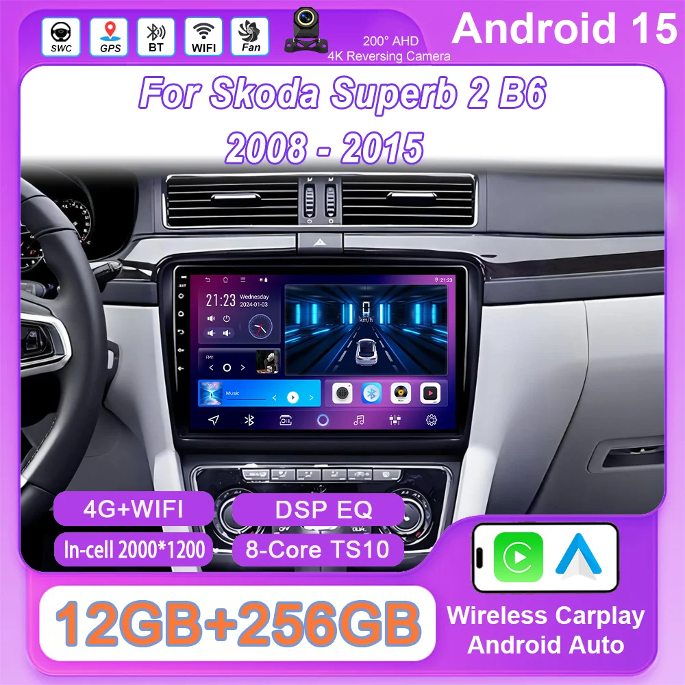 Car DVD Android Radio Stereo For Skoda Superb 2 B6 2008 -2015 Auto Multimedia Video Player GPS Navigation Head Unit Bluetooth 4G
Car DVD Android Radio Stereo For Skoda Superb 2 B6 2008 -2015 Auto Multimedia Video Player GPS Navigation Head Unit Bluetooth 4G