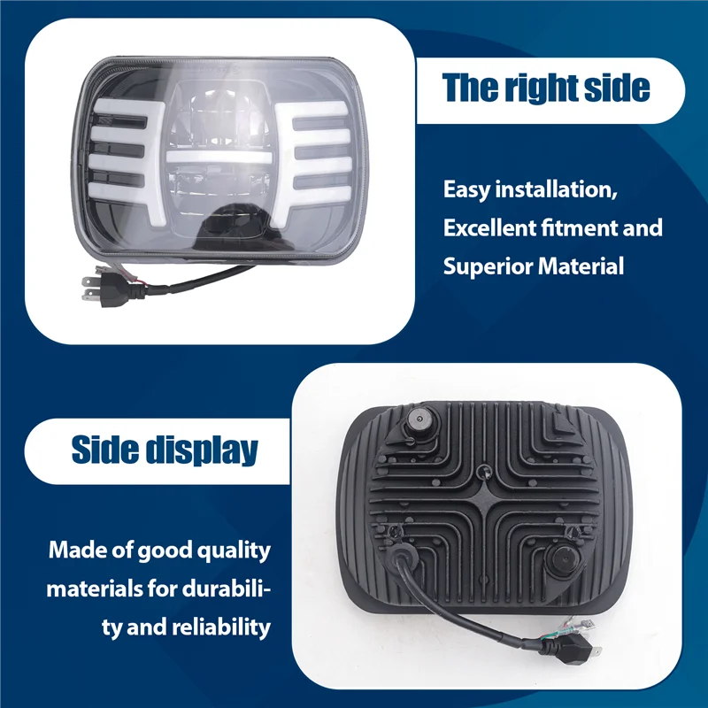 NEW 5X7 Inch Led Headlight 7X6 Led Sealed Head Light Lamp With High Low For Jeep YJ Cherokee XJ
NEW 5X7 Inch Led Headlight 7X6 Led Sealed Head Light Lamp With High Low For Jeep YJ Cherokee XJ