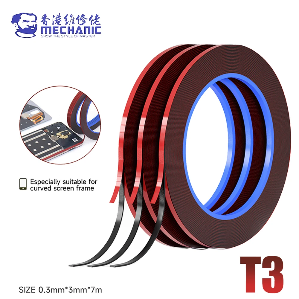 MECHANIC T3 0.3MM 7M Original Frame Tape for Mobile Phone Computer Tablet Repair Frame Bonding Waterproof Sealing Tool
MECHANIC T3 0.3MM 7M Original Frame Tape for Mobile Phone Computer Tablet Repair Frame Bonding Waterproof Sealing Tool