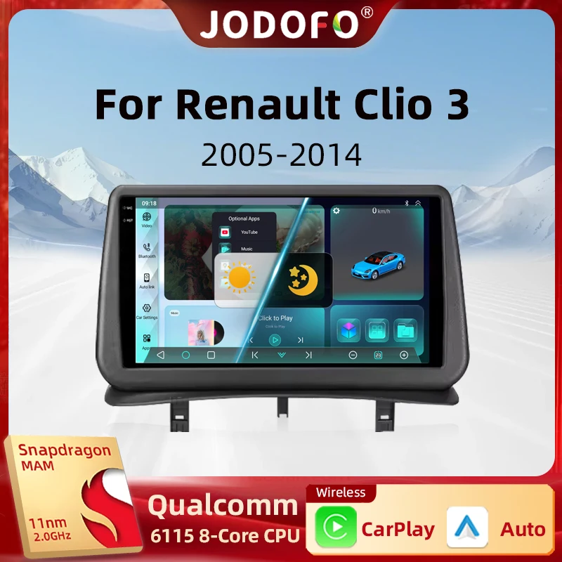 JUNDOF Android 13 Qualcomm автомобильное стерео радио для Renault Clio 3 2005-2014 мультимедийный плеер беспроводной Carplay Android Auto WiFi 4G
JUNDOF Android 13 Qualcomm автомобильное стерео радио для Renault Clio 3 2005-2014 мультимедийный плеер беспроводной Carplay Android Auto WiFi 4G