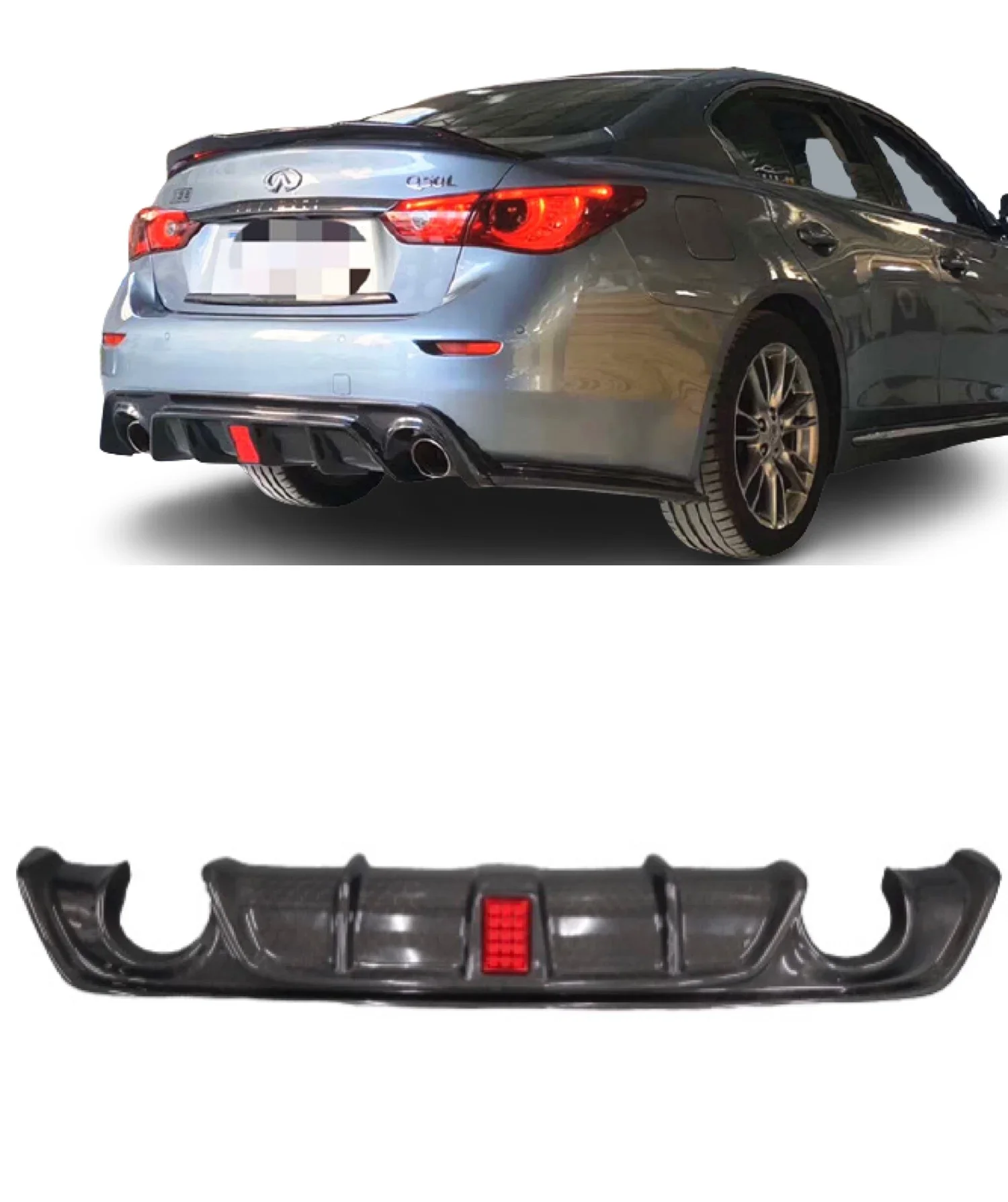 High Quality Car Part Honeycomb Rear Diffuser Rear Bumper Lip Without Rear Corners For Infiniti Q60 Perfect Fitment
High Quality Car Part Honeycomb Rear Diffuser Rear Bumper Lip Without Rear Corners For Infiniti Q60 Perfect Fitment