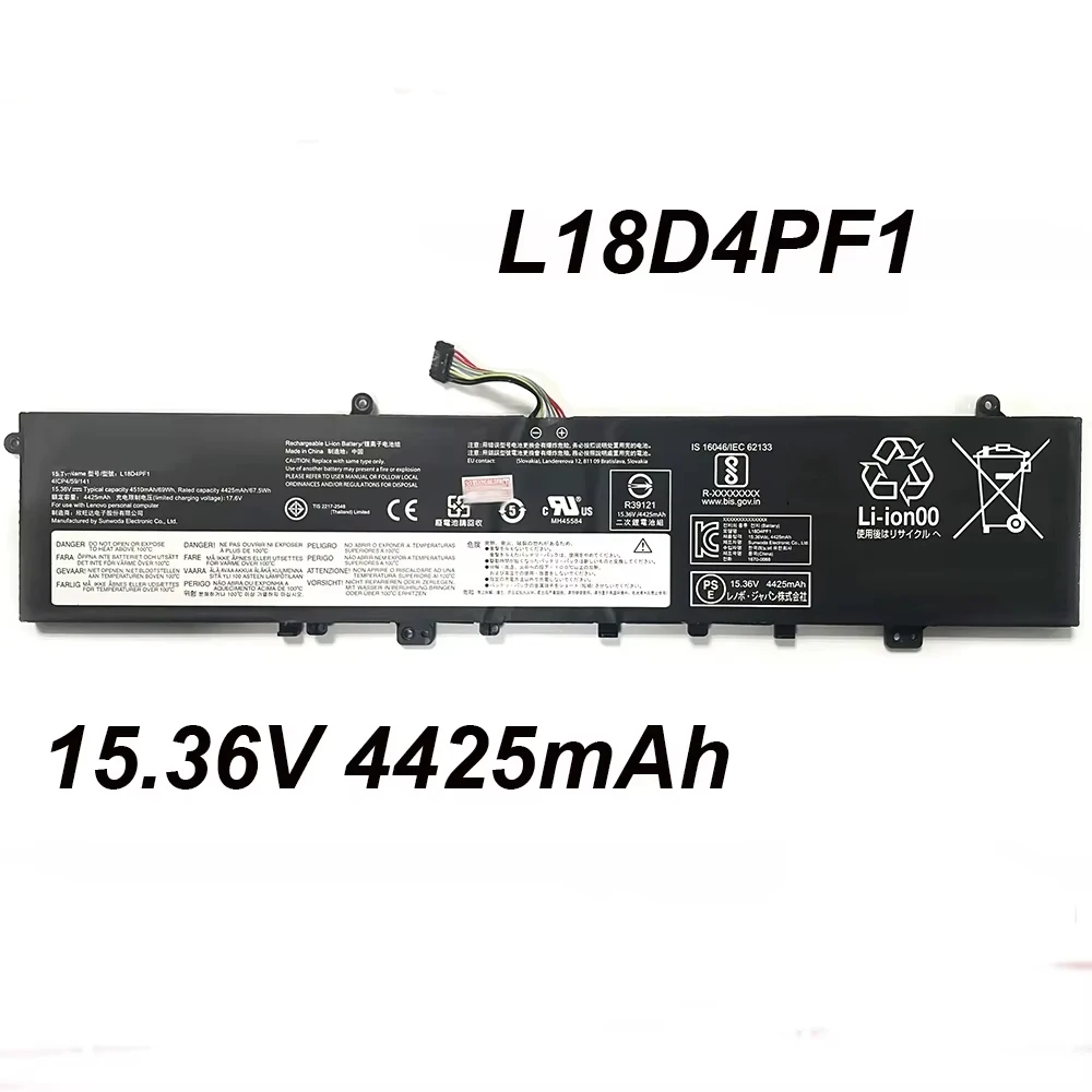 L18D4PF1 L18M4PF1 15,36 В, 4425 мАч, 69 Втч, аккумулятор для ноутбука Lenovo Yoga C940-15IRH IdeaPad S740-15IRH Series
L18D4PF1 L18M4PF1 15,36 В, 4425 мАч, 69 Втч, аккумулятор для ноутбука Lenovo Yoga C940-15IRH IdeaPad S740-15IRH Series