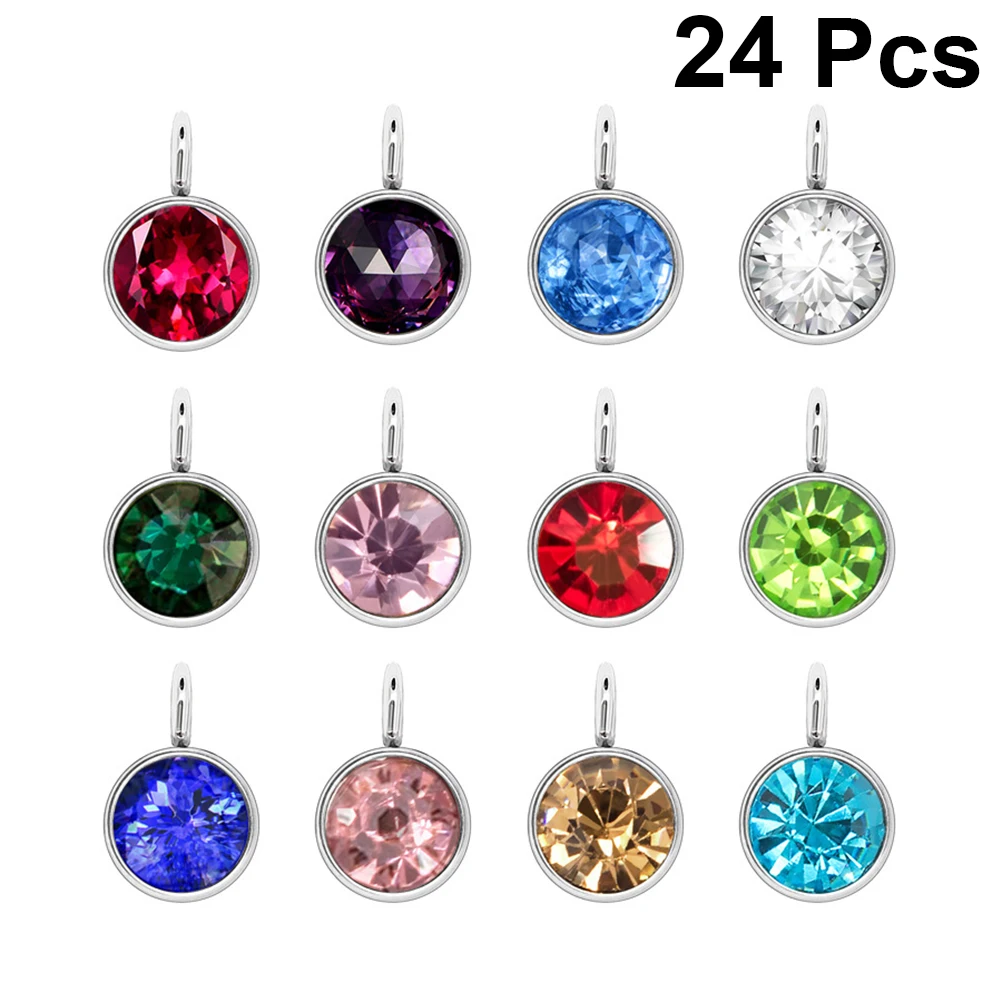 24pcs Birthstone Pendant Beads Steel Colored Charms for Jewelry Making Mixed Pendants Crystal DIY Accessories Gemstone
24pcs Birthstone Pendant Beads Steel Colored Charms for Jewelry Making Mixed Pendants Crystal DIY Accessories Gemstone