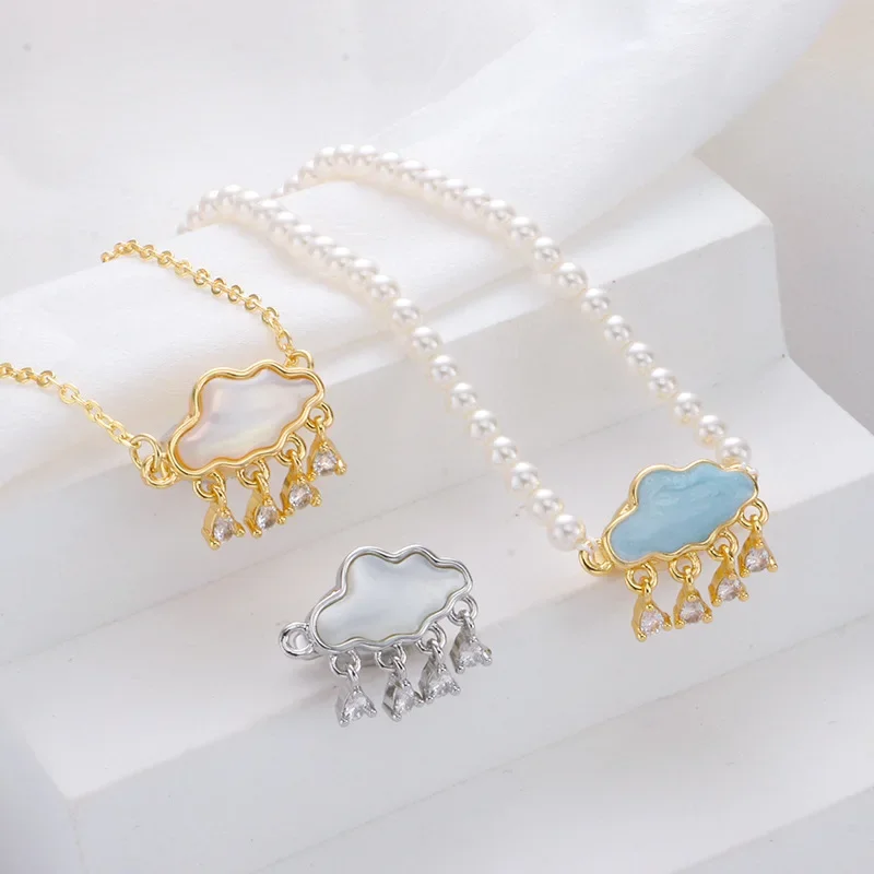 18K Gold Plated Brass Metal Pearl Clasp, Jewellery Connector, Zirconia Cloud Connector Clasp Jewellery Accessories Supplies 1Pcs
18K Gold Plated Brass Metal Pearl Clasp, Jewellery Connector, Zirconia Cloud Connector Clasp Jewellery Accessories Supplies 1Pcs