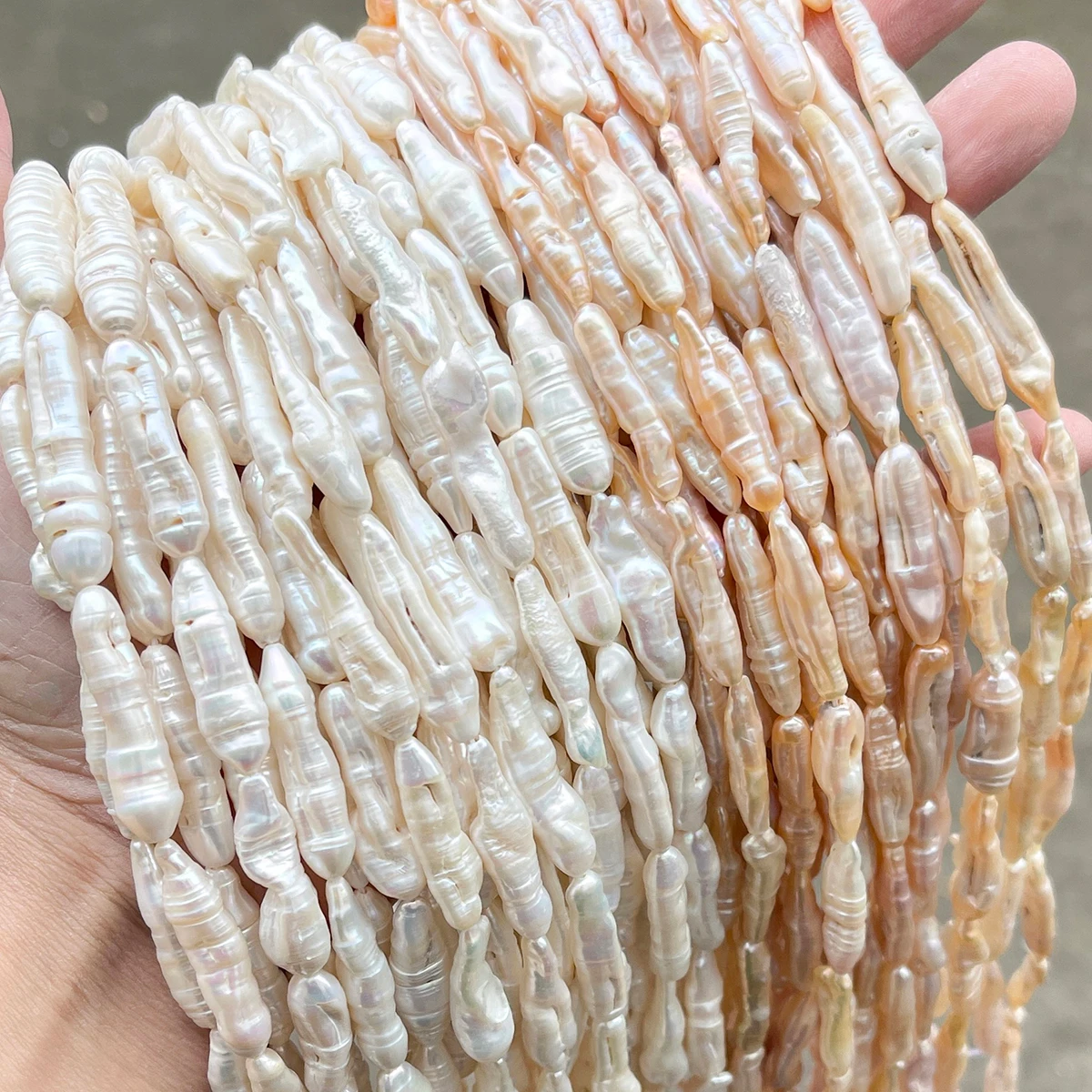 JD Boho Style Baroque Stick Pearl Beads Natural Freshwater Toothpick Pearls Spacer Beads Jewelry Design Materials
JD Boho Style Baroque Stick Pearl Beads Natural Freshwater Toothpick Pearls Spacer Beads Jewelry Design Materials
