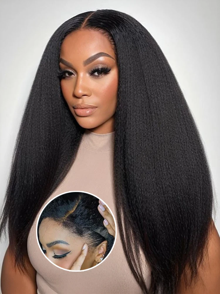 Yaki Kinky Straight synthetic wig Wigs 7x5 HD Lace Frontal Wigs Glueless Wig synthetic wig Ready To Wear And Go Preplucked For Women
Yaki Kinky Straight synthetic wig Wigs 7x5 HD Lace Frontal Wigs Glueless Wig synthetic wig Ready To Wear And Go Preplucked For Women