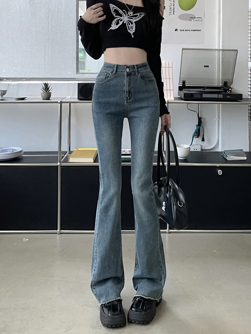 Джинсы-колокольчики с высокой талией, женские осенние дизайнерские брюки Sensation Small Cro для похудения, маленький размер, High Street INS...
Джинсы-колокольчики с высокой талией, женские осенние дизайнерские брюки Sensation Small Cro для похудения, маленький размер, High Street INS...