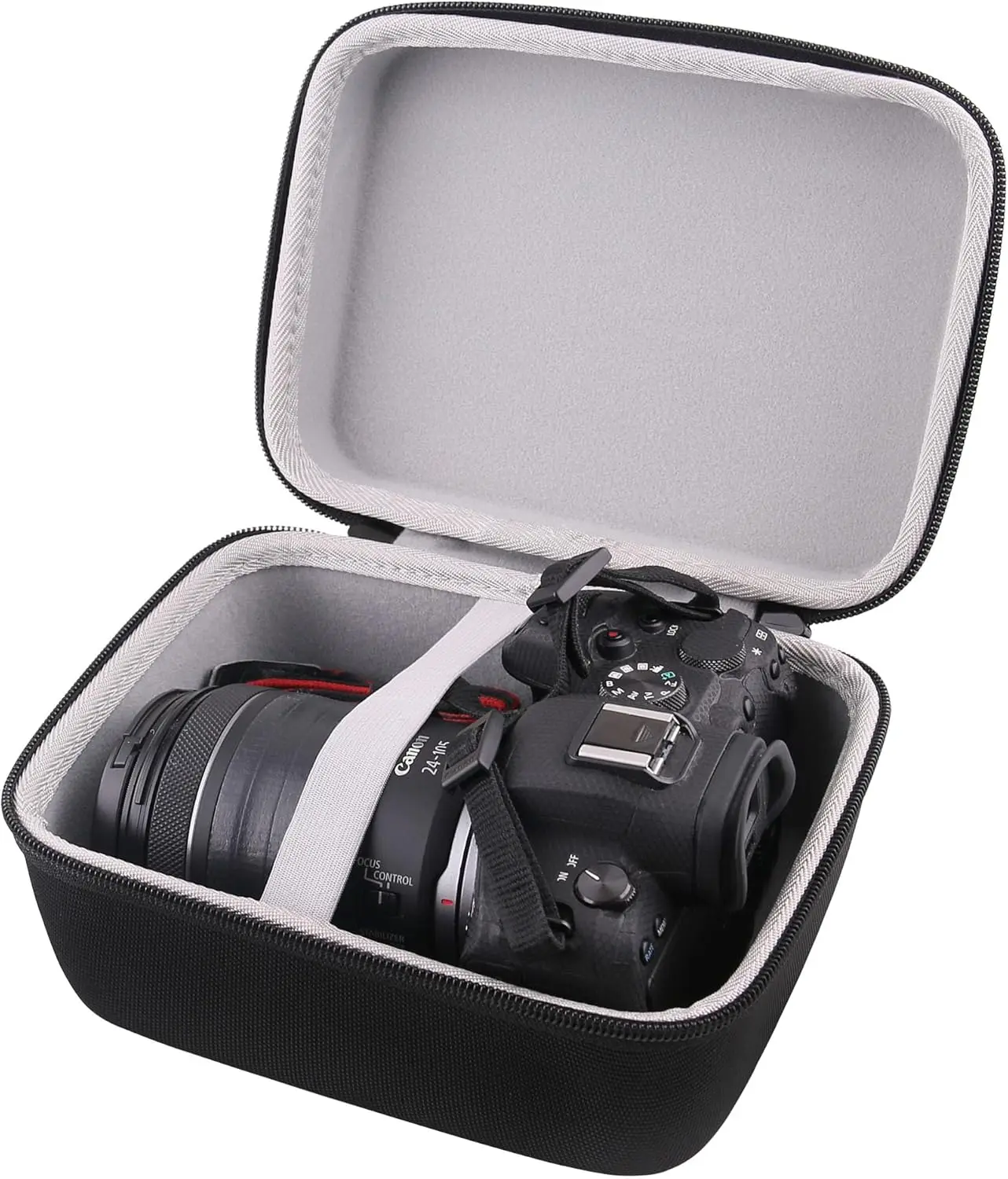Hard EVA Case for Canon EOS R5 Mark II/R8/R5/R7/R6 Mark II/R10 w/Lens 24-105mm Mirrorless Camera Storage