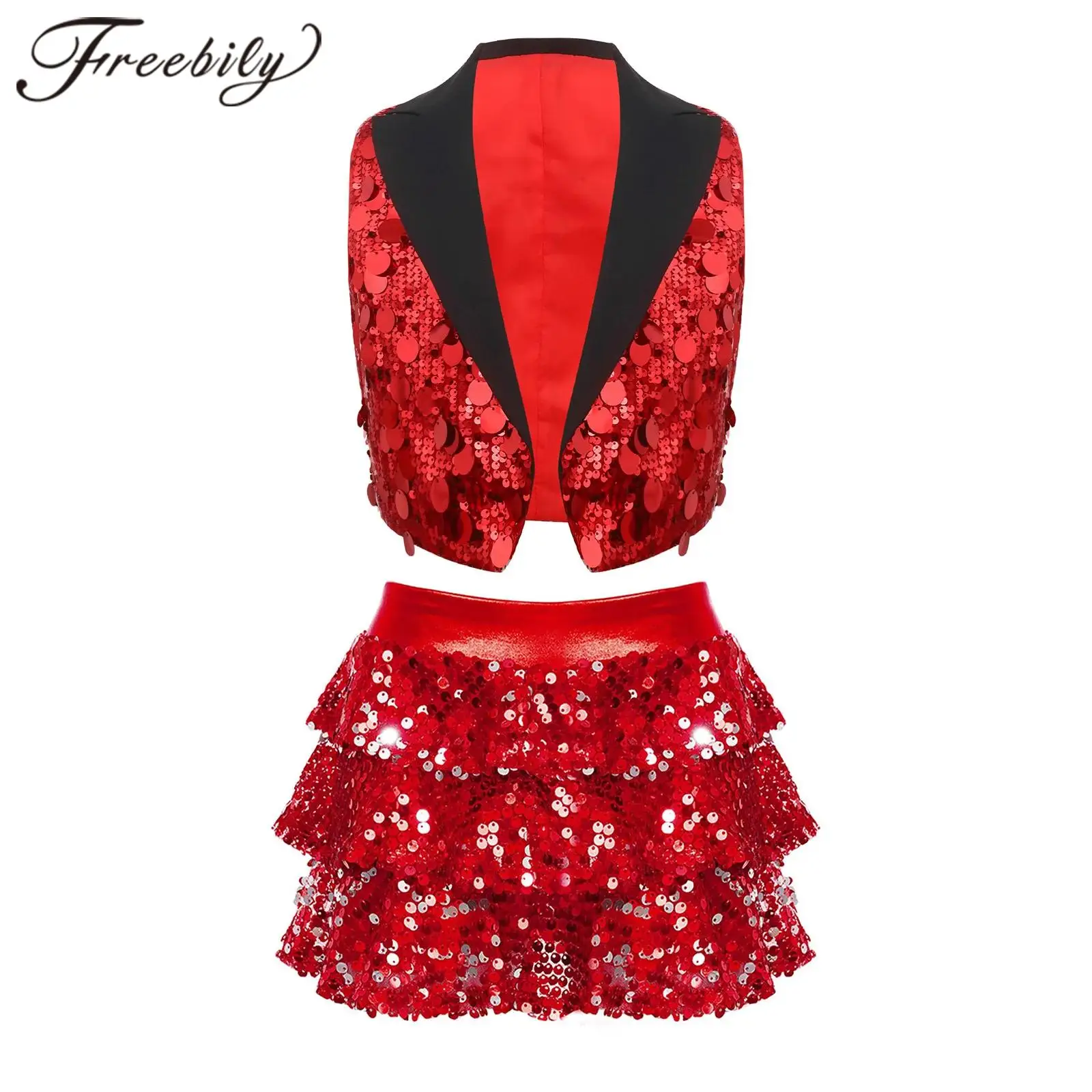 Kids Jazz Prom Dance Costumes Girls Glitter Sequin Dancing Party Outfit 80s 70s Costume Teens Hip Hop Clothes Sets Dancewear
Kids Jazz Prom Dance Costumes Girls Glitter Sequin Dancing Party Outfit 80s 70s Costume Teens Hip Hop Clothes Sets Dancewear