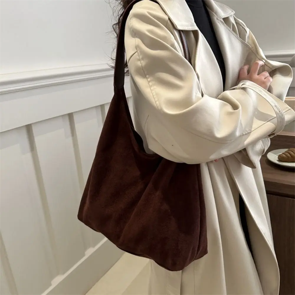 New Autumn and Winter Vintage Women's Bag Fashion Large Capacity Suede Shoulder Bag Simple with Button Versatile Bucket Bag
New Autumn and Winter Vintage Women's Bag Fashion Large Capacity Suede Shoulder Bag Simple with Button Versatile Bucket Bag