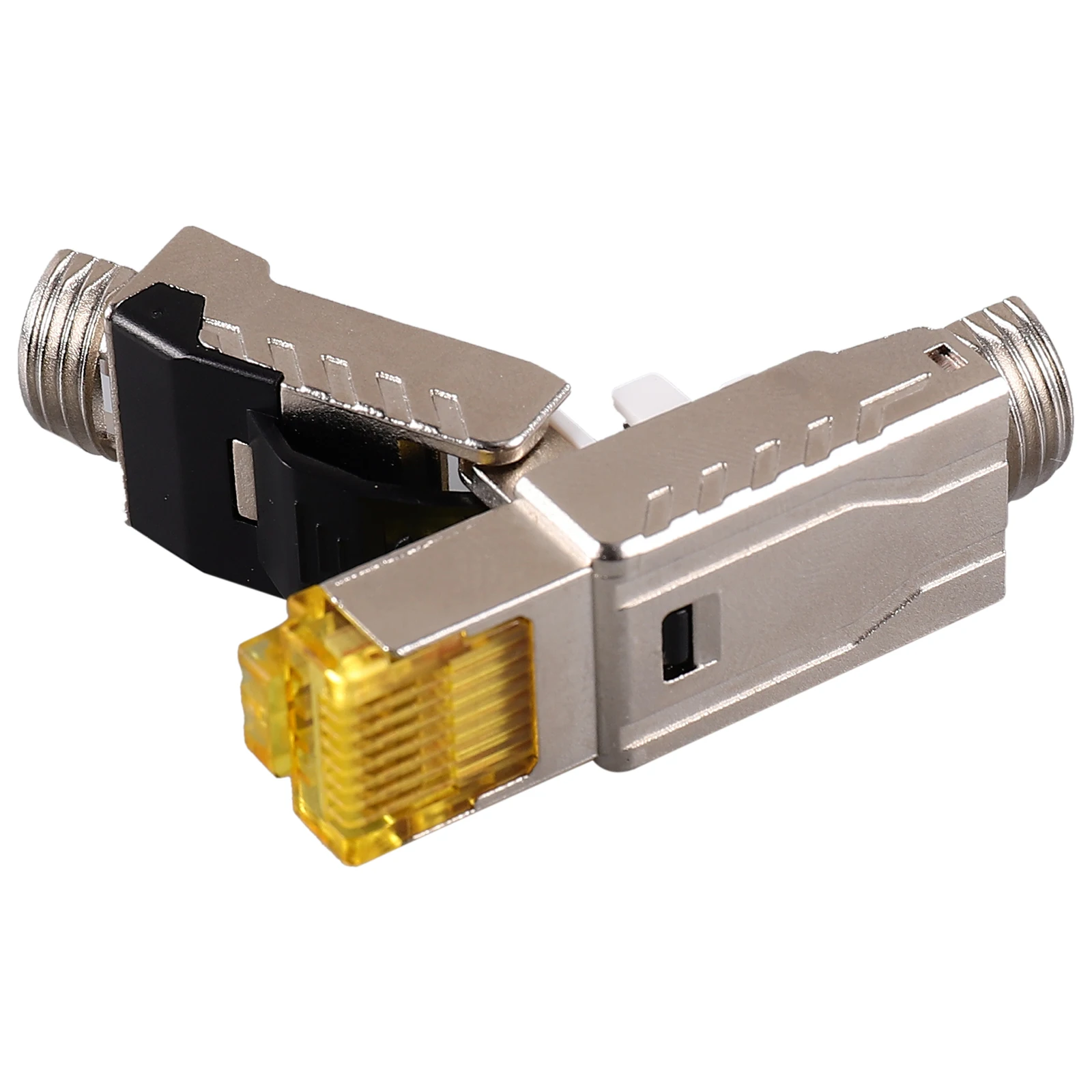 Shielded Connector Plugs Cat6A 7 8 10Gbps Tool Free Gold Plated Ethernet Cable Network Modular Connectors
Shielded Connector Plugs Cat6A 7 8 10Gbps Tool Free Gold Plated Ethernet Cable Network Modular Connectors