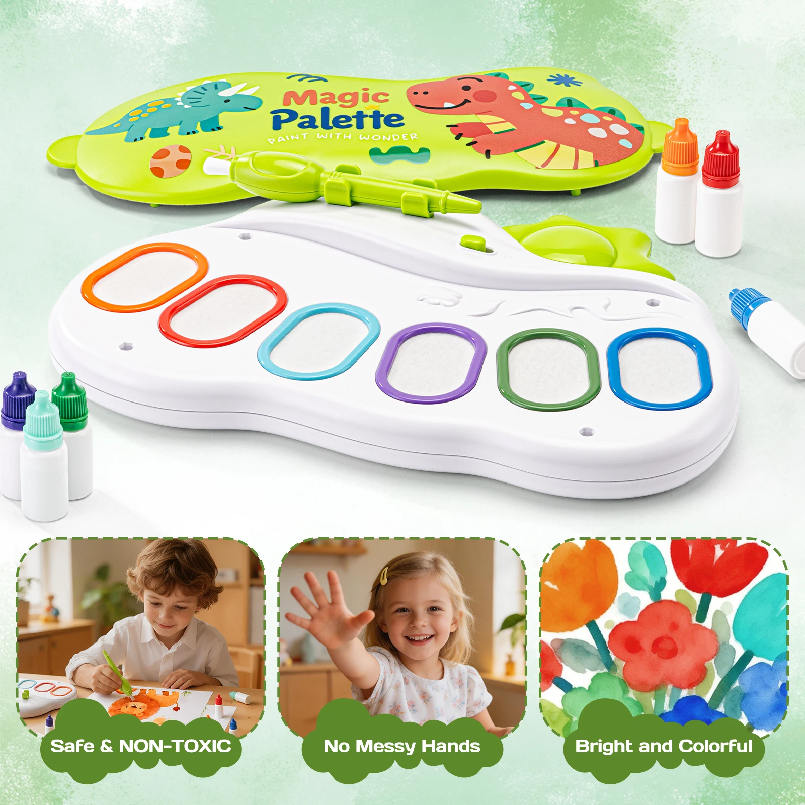 Children's Colorful Drawing Set with Stamps, Painting, Non-staining Hands, 6-color Pens | 20 Pattern Papers | Dust-free Art Toy
Children's Colorful Drawing Set with Stamps, Painting, Non-staining Hands, 6-color Pens | 20 Pattern Papers | Dust-free Art Toy