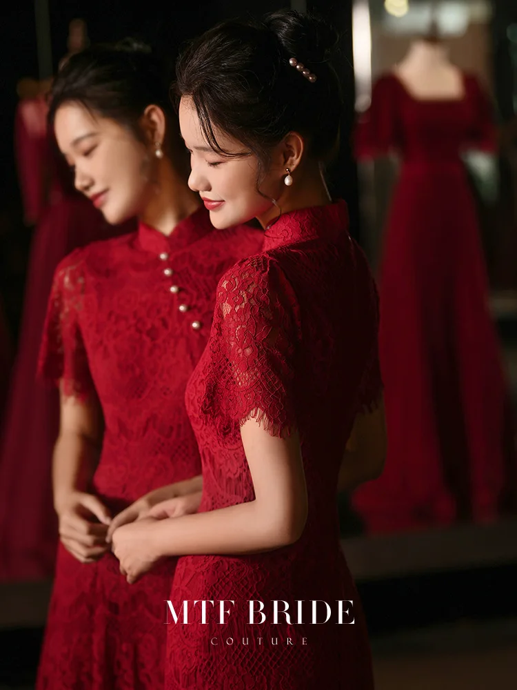 Женское платье в стиле ретро Yourqipao, красное элегантное кружевное платье в стиле Ципао, для гостей свадьбы в традиционном китайском стиле, лето 2023
Женское платье в стиле ретро Yourqipao, красное элегантное кружевное платье в стиле Ципао, для гостей свадьбы в традиционном китайском стиле, лето 2023