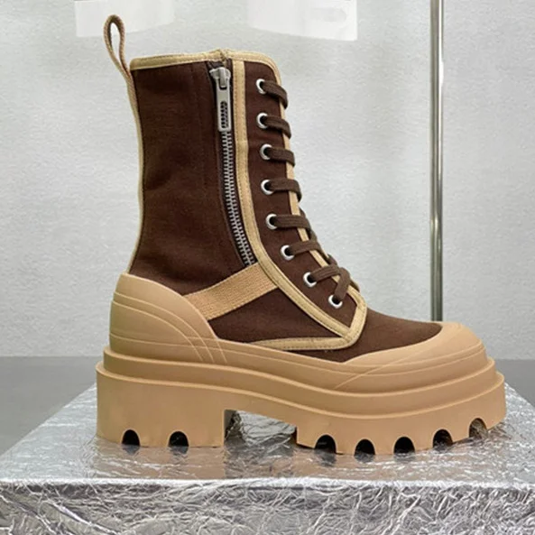 2023 Early Autumn Couple Men and Women's Same Boots Breathable Contrast Canvas Shoes Shell Head Thick Sole Elevated Short Boots
2023 Early Autumn Couple Men and Women's Same Boots Breathable Contrast Canvas Shoes Shell Head Thick Sole Elevated Short Boots