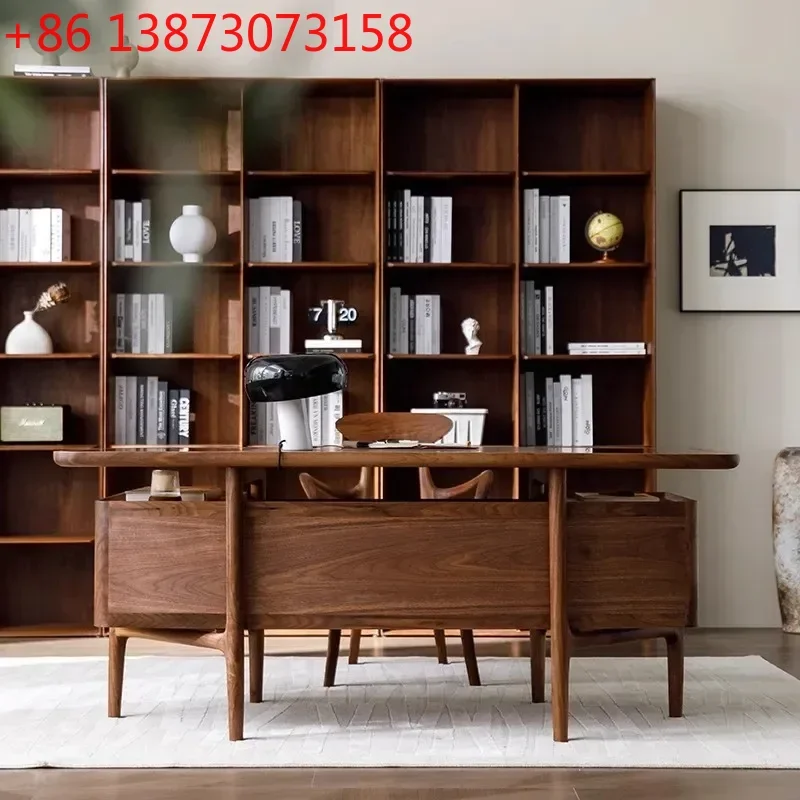 North American black walnut writing desk Italian light luxury solid wood, study desk
North American black walnut writing desk Italian light luxury solid wood, study desk