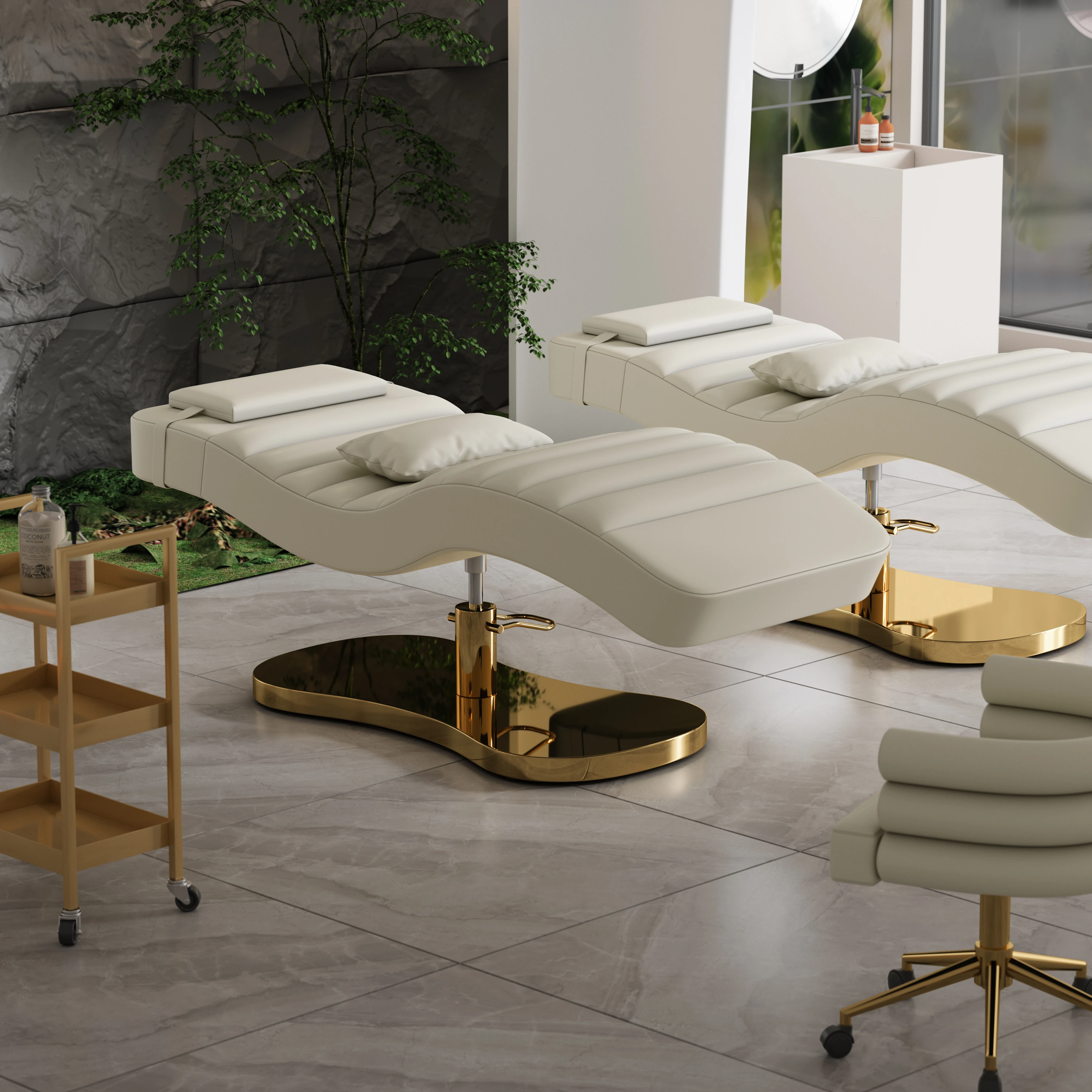 &c Modern Luxury Beauty Salon Furniture PU Adjustable Reclining Facial Spa Bed with High-Density Sponge Foldable Design
&c Modern Luxury Beauty Salon Furniture PU Adjustable Reclining Facial Spa Bed with High-Density Sponge Foldable Design