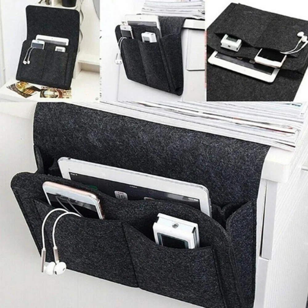 Bed Storage Bag Pockets Felt Bedside Hanging Storage Organizer Holder For Bedroom Table Sofa
Bed Storage Bag Pockets Felt Bedside Hanging Storage Organizer Holder For Bedroom Table Sofa