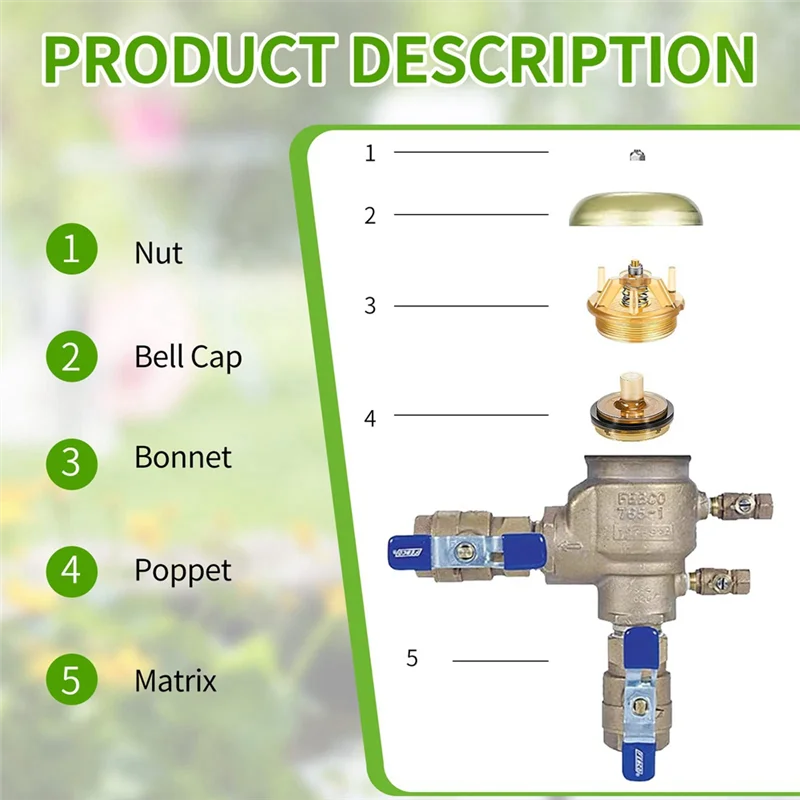-A14E 2 Piece Bonnet And Poppet Repair Kit Brass 905-212 Compatible With 765-1 Inch & 1-1/4 Inch Backflow Preventer And Vacuum B
-A14E 2 Piece Bonnet And Poppet Repair Kit Brass 905-212 Compatible With 765-1 Inch & 1-1/4 Inch Backflow Preventer And Vacuum B