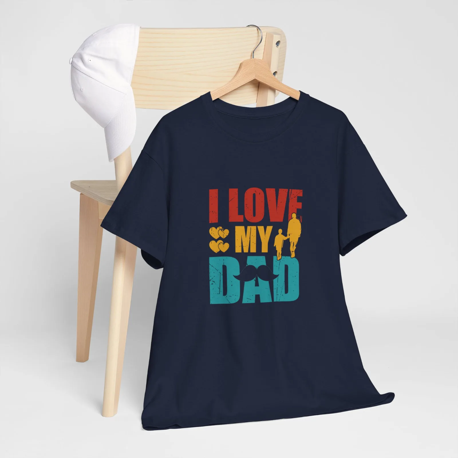 T shirt with text that says I love my dad, the best gift for father, grandfather
T shirt with text that says I love my dad, the best gift for father, grandfather