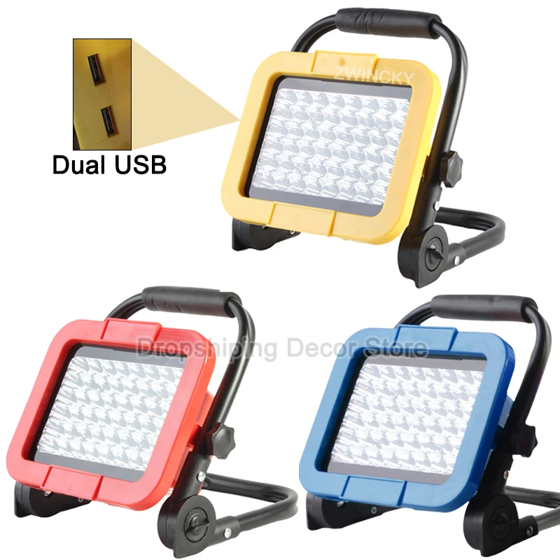 50W LED Work Light For Makita/Dewalt/Milwaukee 18V Li-ion Battery Cordless Outdoor Floodlight Handheld Emergency Light With USB
50W LED Work Light For Makita/Dewalt/Milwaukee 18V Li-ion Battery Cordless Outdoor Floodlight Handheld Emergency Light With USB