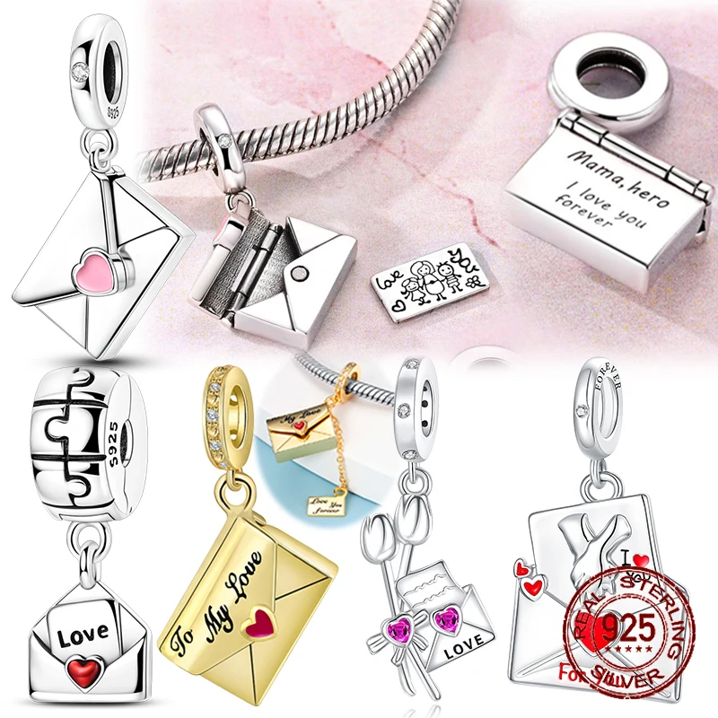 Бусины-шармы из стерлингового серебра 925 пробы в форме открытого конверта с любовным письмом, подходят для браслетов, для самостоятельного изготовления украшений, подарок на День святого Валентина, День матери
Бусины-шармы из стерлингового серебра 925 пробы в форме открытого конверта с любовным письмом, подходят для браслетов, для самостоятельного изготовления украшений, подарок на День святого Валентина, День матери