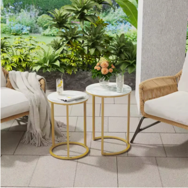 Modern living room Set of 2 Sintered Stone Round Metal Base Nesting Set Side Accent Table Living Room Storage Small End Table
Modern living room Set of 2 Sintered Stone Round Metal Base Nesting Set Side Accent Table Living Room Storage Small End Table