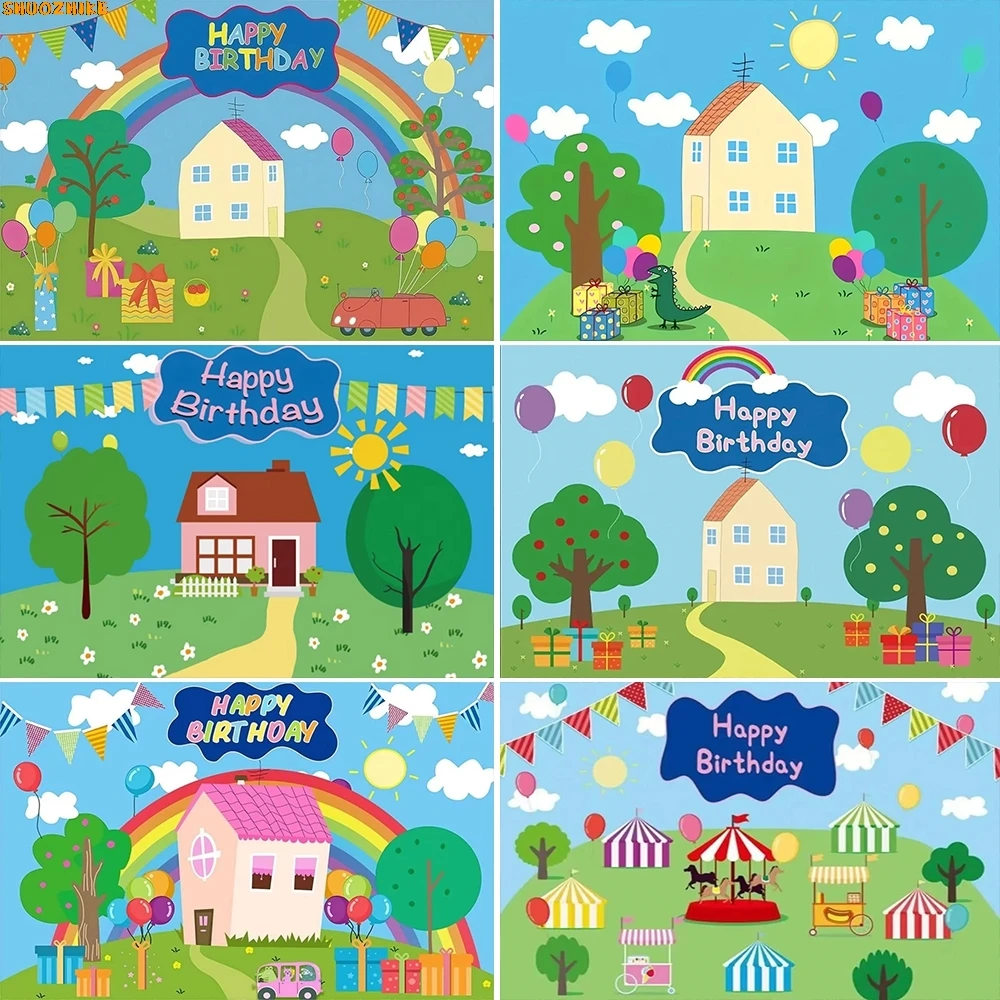 Spring Sky Cloud Green Tree Photography Background Child 1th Birthday Baby Shower Pig House Vinyl Photo Photophone Props SS-01
Spring Sky Cloud Green Tree Photography Background Child 1th Birthday Baby Shower Pig House Vinyl Photo Photophone Props SS-01