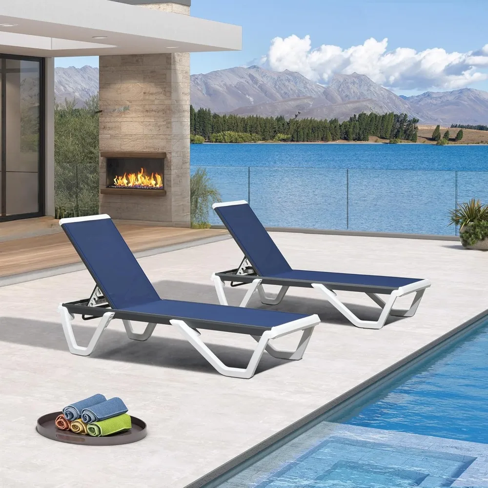 Beach Chairs, Poolside Sunbath Beach Deck Yard, Aluminum Frame Stack Patio Chaise Lounge Set Pool Outdoor Lounge Chair
Beach Chairs, Poolside Sunbath Beach Deck Yard, Aluminum Frame Stack Patio Chaise Lounge Set Pool Outdoor Lounge Chair