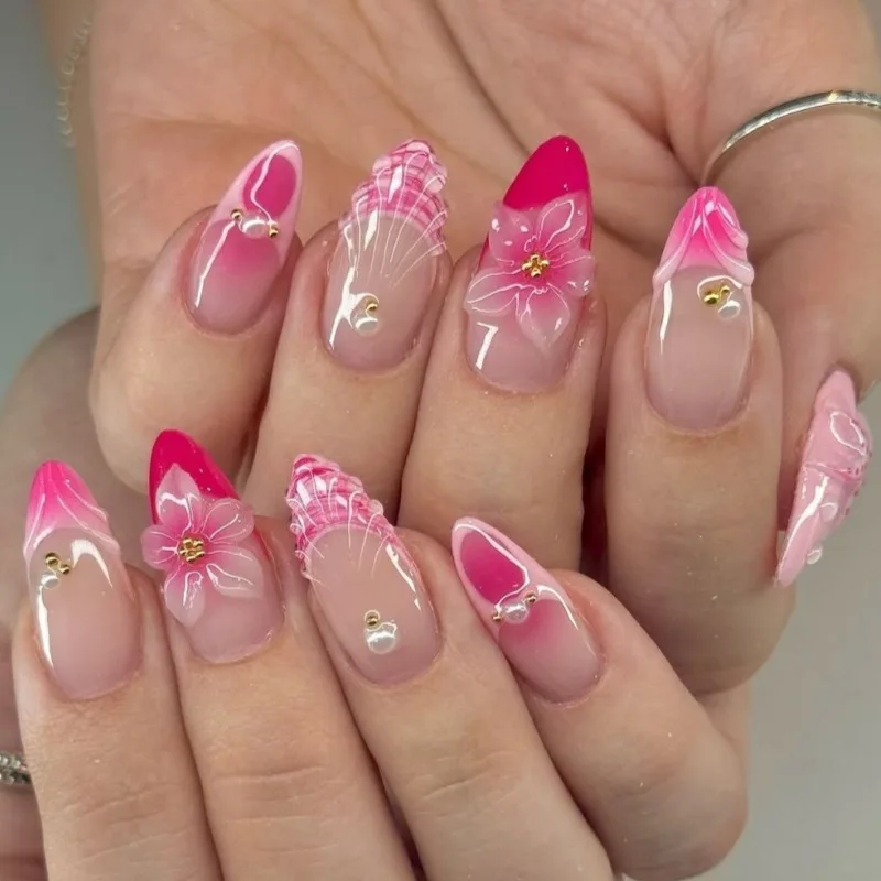 24pcs popular 3D carved wearing armor shell pattern personalized spicy girl pure desire almond shaped white fake nails
24pcs popular 3D carved wearing armor shell pattern personalized spicy girl pure desire almond shaped white fake nails