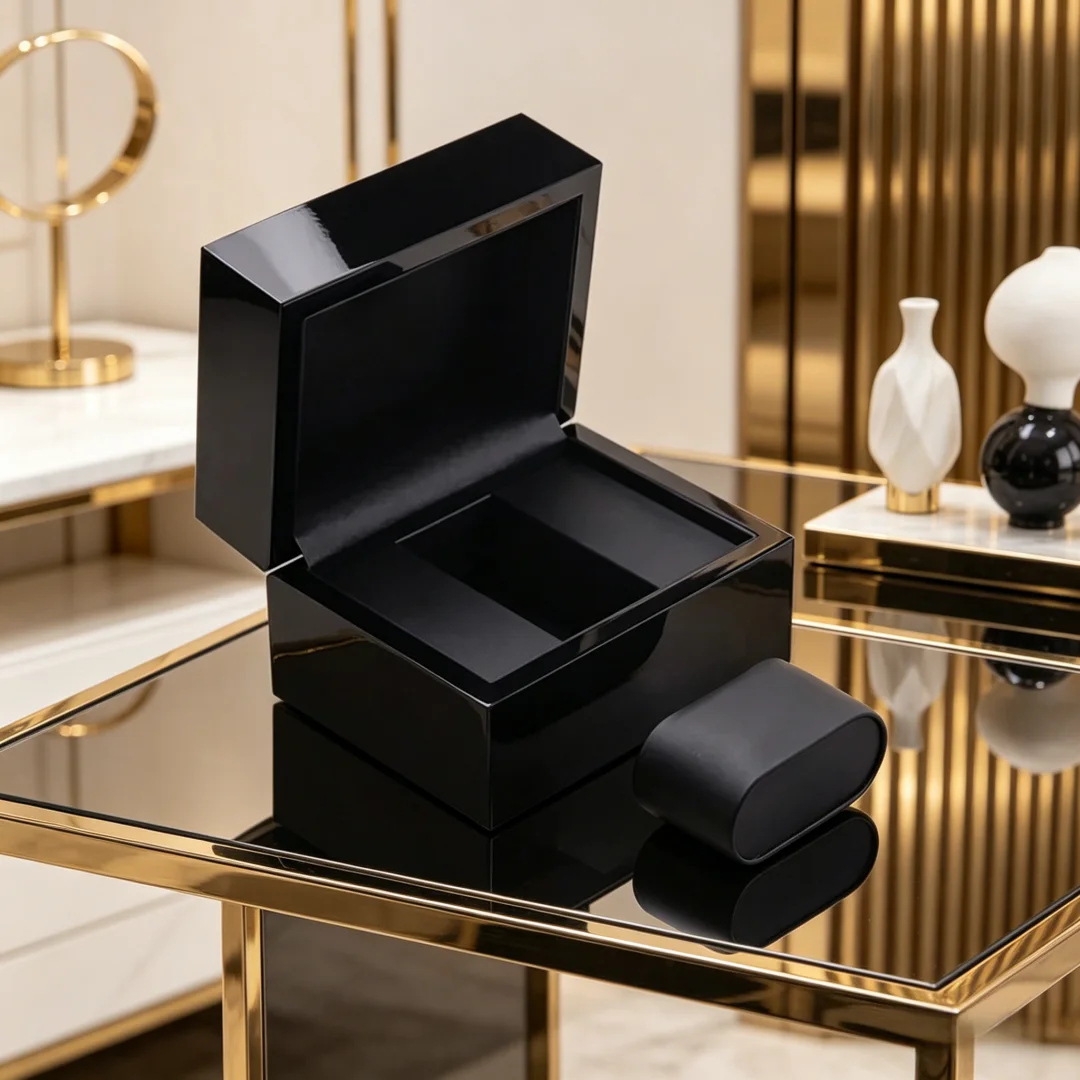 Men Lady Luxury Matte Black Wooden Watch Box One-person Watch Watch Packaging Display Storage Travel Gift Box with Gray Velvet
Men Lady Luxury Matte Black Wooden Watch Box One-person Watch Watch Packaging Display Storage Travel Gift Box with Gray Velvet