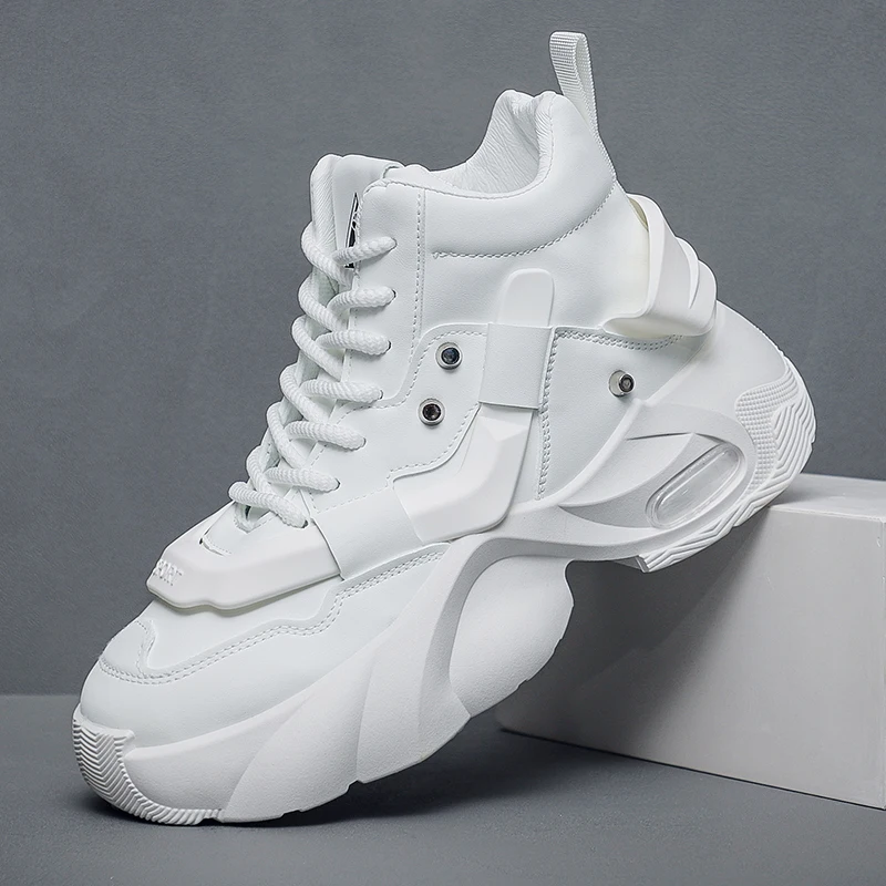 Men Fashion Chunky Sole High-top Casual Sneakers Comfortable Thick-soled Shoes Height Increasing Fashion Air Cushion Sport Shoes
Men Fashion Chunky Sole High-top Casual Sneakers Comfortable Thick-soled Shoes Height Increasing Fashion Air Cushion Sport Shoes