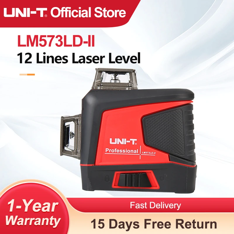 UNI-T 3D 12 Lines Laser Level LM573LD-II 360-degree Self-leveling Green Laser Leveler
UNI-T 3D 12 Lines Laser Level LM573LD-II 360-degree Self-leveling Green Laser Leveler