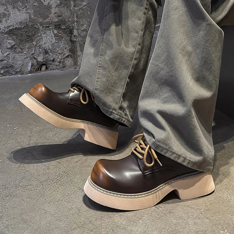 Классические мужские туфли дерби на толстой подошве, британский стиль, повседневные, удобные, увеличивающие рост, модные брендовые туфли, дизайнерская обувь для мужчин
Классические мужские туфли дерби на толстой подошве, британский стиль, повседневные, удобные, увеличивающие рост, модные брендовые туфли, дизайнерская обувь для мужчин