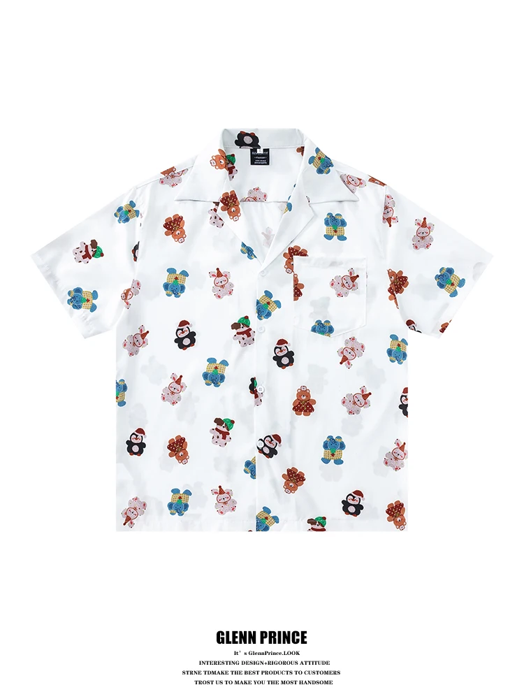 GPstudio Summer Trendy Bear Print Short Sleeve Loose Fit Men's Shirt Versatile Casual Style Polyester Fiber Skin-friendly Bre...
GPstudio Summer Trendy Bear Print Short Sleeve Loose Fit Men's Shirt Versatile Casual Style Polyester Fiber Skin-friendly Bre...