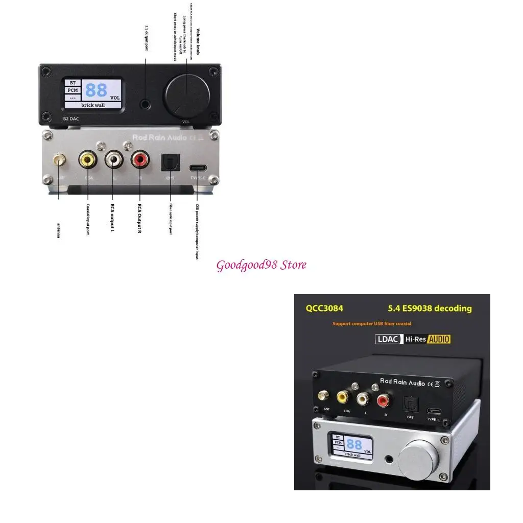 Professional Clear Dacs USB Decoders With Double ESS9038Q2M Decoders Support DSD LDAC aptXHD And Opticals/Coaxials Input
Professional Clear Dacs USB Decoders With Double ESS9038Q2M Decoders Support DSD LDAC aptXHD And Opticals/Coaxials Input