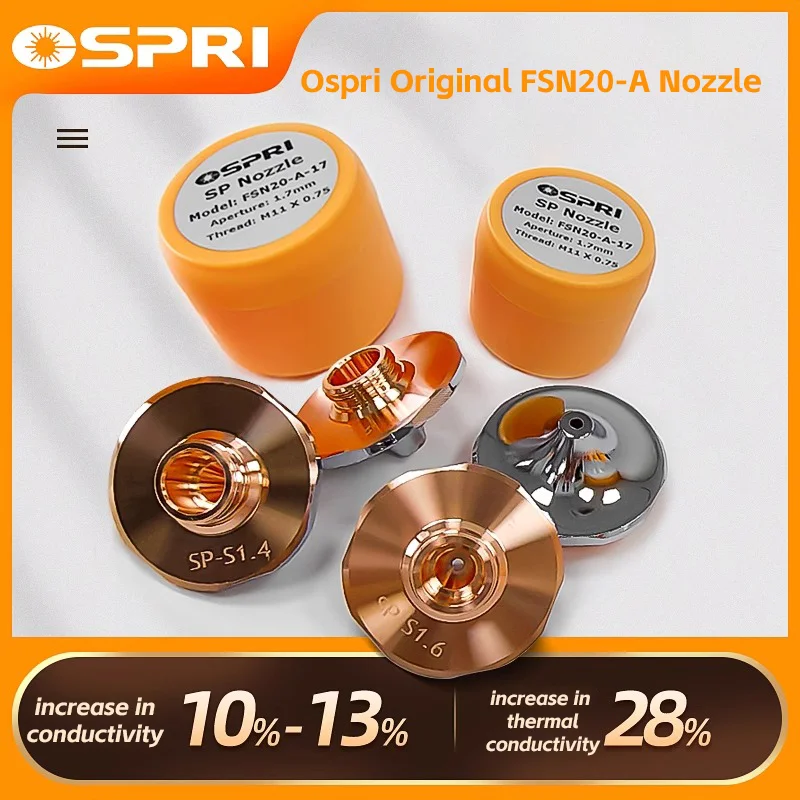 OSPRI Original/OEM FSN20-A Hexagonal Chrome-plated Laser Cutting Nozzle D28 M11 High Speed SP-S Nozzle For Ospri BOCI Raytools
OSPRI Original/OEM FSN20-A Hexagonal Chrome-plated Laser Cutting Nozzle D28 M11 High Speed SP-S Nozzle For Ospri BOCI Raytools