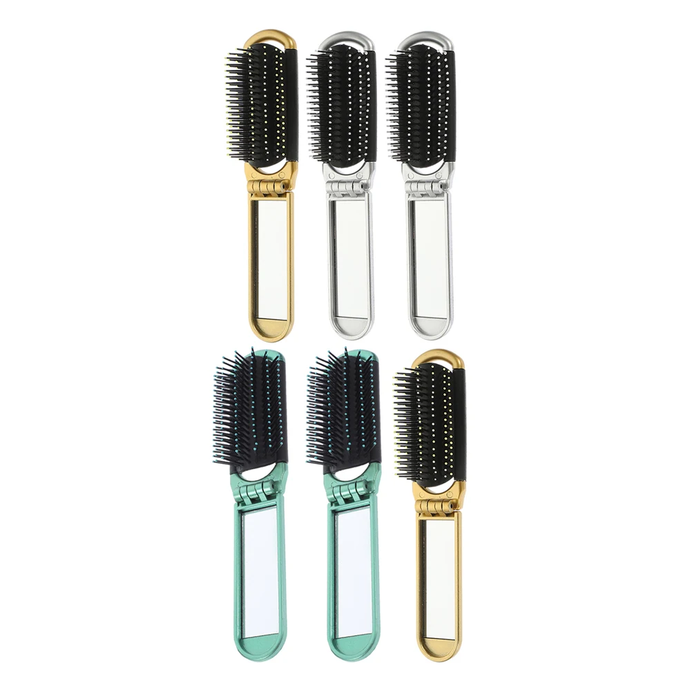 6 Pcs Foldable Mirror Comb Hair Brush ABS Material Green Silver Gold Travel Size Detangling Wet Hair Pocket Friendly
6 Pcs Foldable Mirror Comb Hair Brush ABS Material Green Silver Gold Travel Size Detangling Wet Hair Pocket Friendly