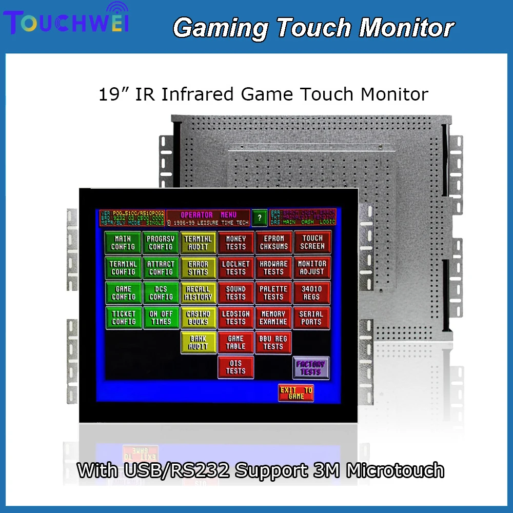 TOUCHWEI 19 Inch 4:3 IR Infrared Game Touch Screen Monitor For POG/WMS/American Roulette Game Machine Support 3M With USB/RS232
TOUCHWEI 19 Inch 4:3 IR Infrared Game Touch Screen Monitor For POG/WMS/American Roulette Game Machine Support 3M With USB/RS232