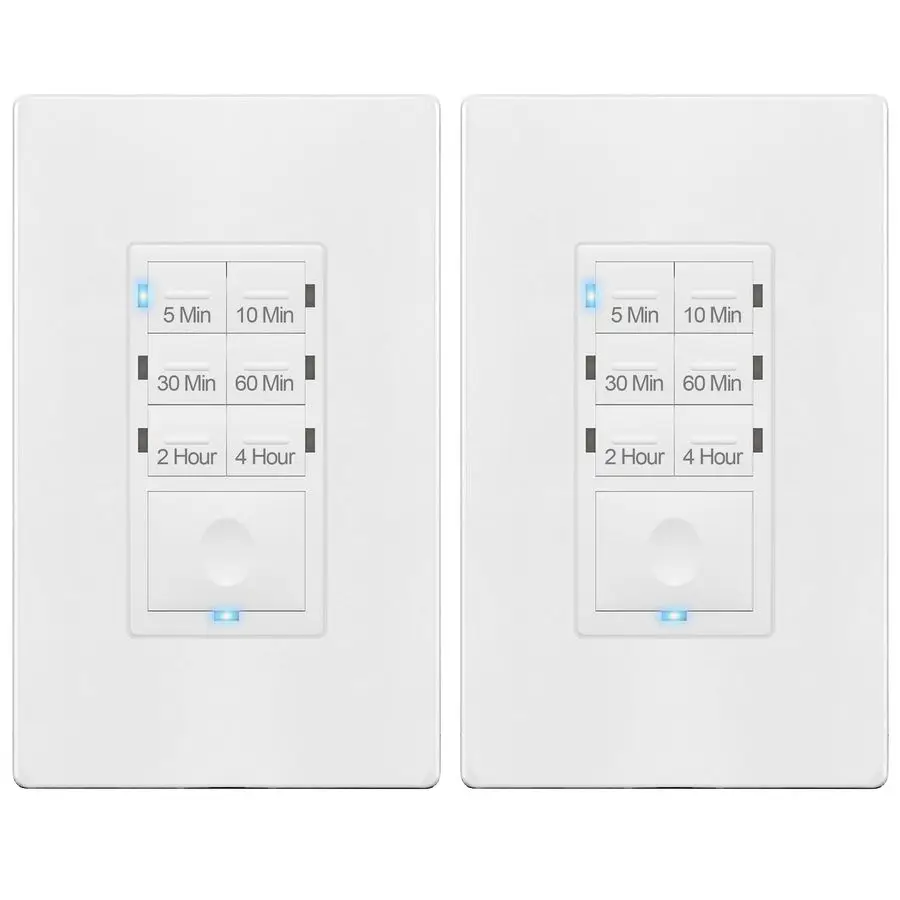 4Hour Countdown Timer Switch, 5103060 Min, 24 Hour, for Bathroom Fans, Lights, 120VAC Neutral Wire Required, UL Listed, HET06W2P
4Hour Countdown Timer Switch, 5103060 Min, 24 Hour, for Bathroom Fans, Lights, 120VAC Neutral Wire Required, UL Listed, HET06W2P