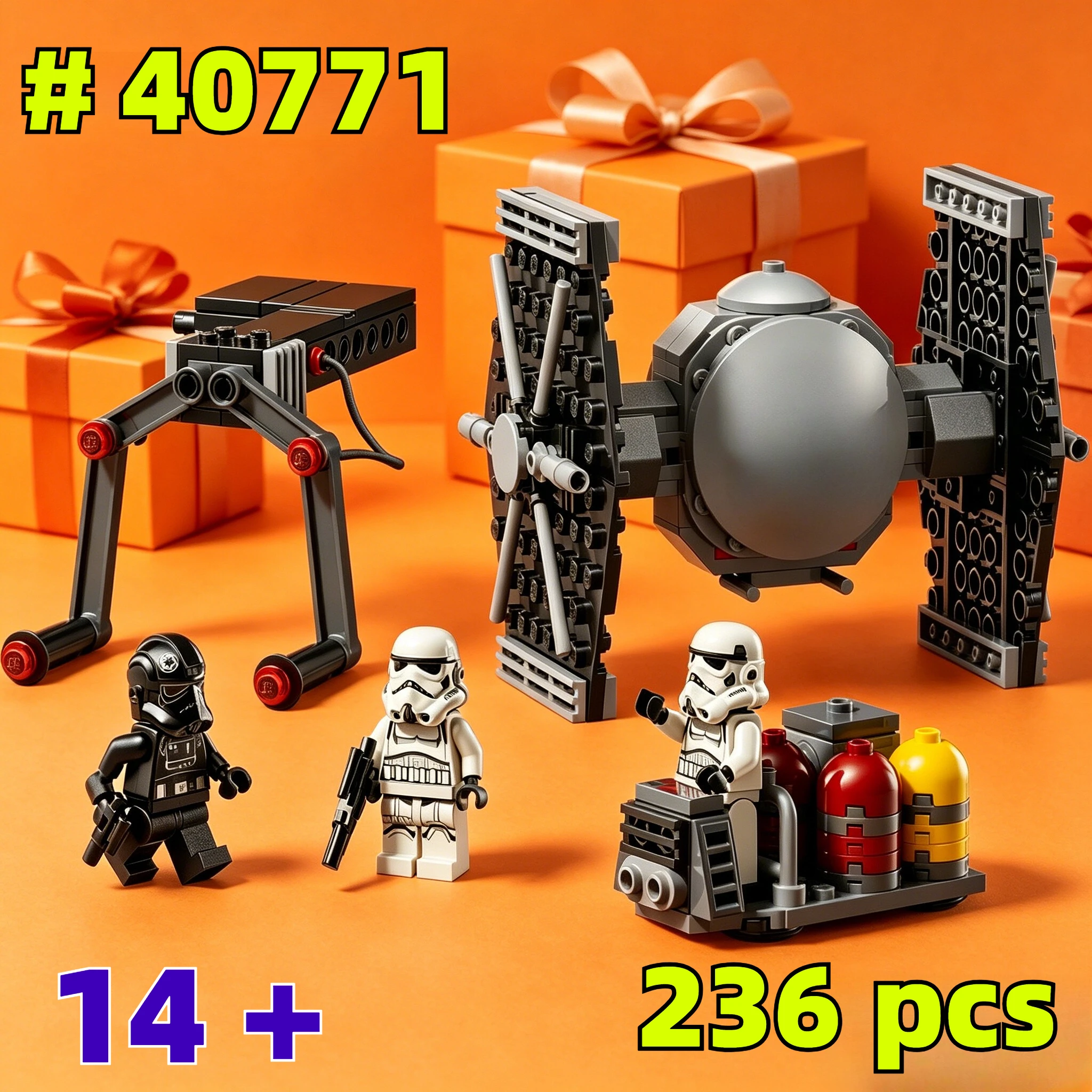 TIE Fighter™ with Imperial Hangar Rack 40771 Building Blocks Sets Suitable for Birthday Gifts Compatible with Legoed,236PCS.
TIE Fighter™ with Imperial Hangar Rack 40771 Building Blocks Sets Suitable for Birthday Gifts Compatible with Legoed,236PCS.