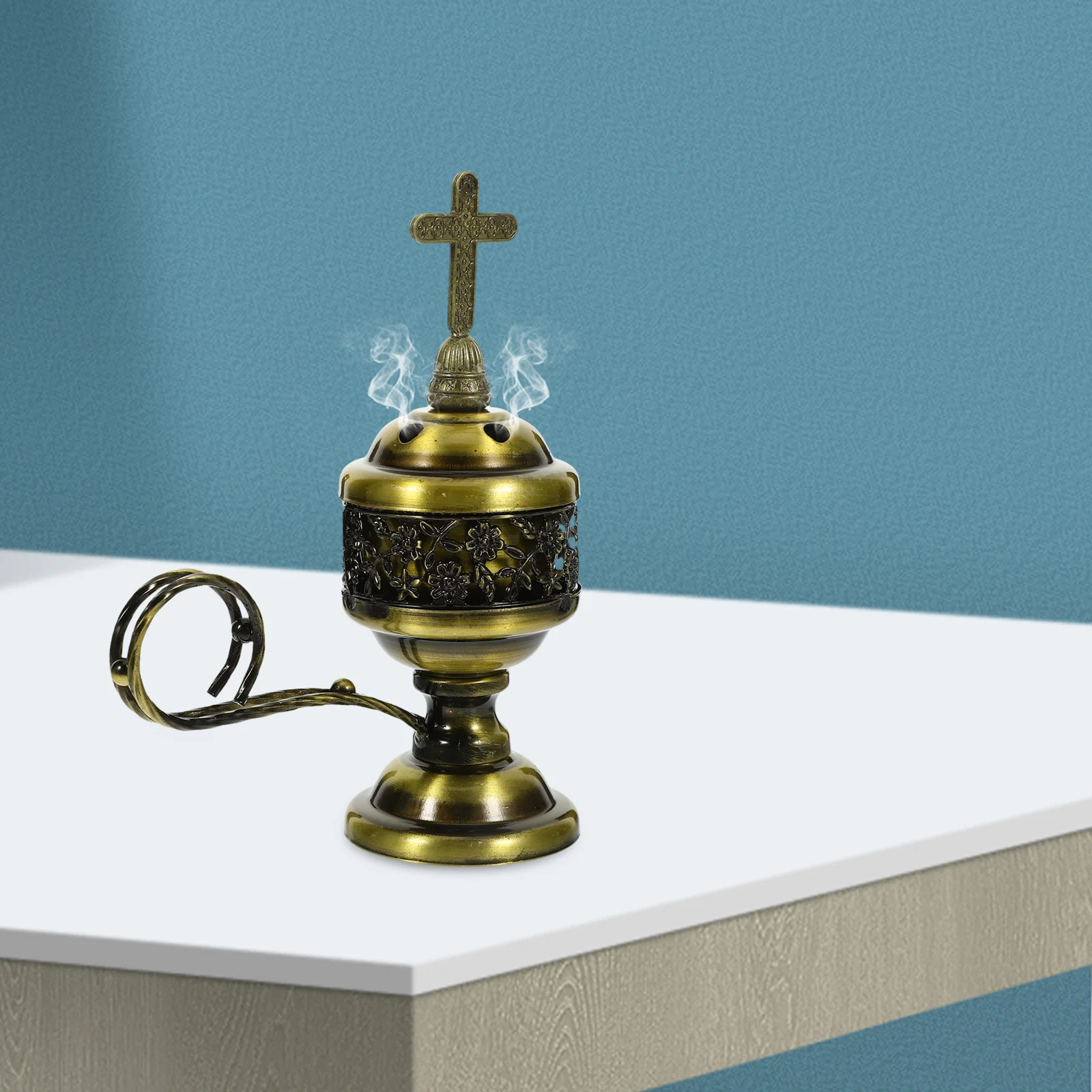 Vintage Metal Incense Burner Desktop Incense Holder Aromatherapy Censer for Living Room Office Decorative Aroma Cone Holder
Vintage Metal Incense Burner Desktop Incense Holder Aromatherapy Censer for Living Room Office Decorative Aroma Cone Holder