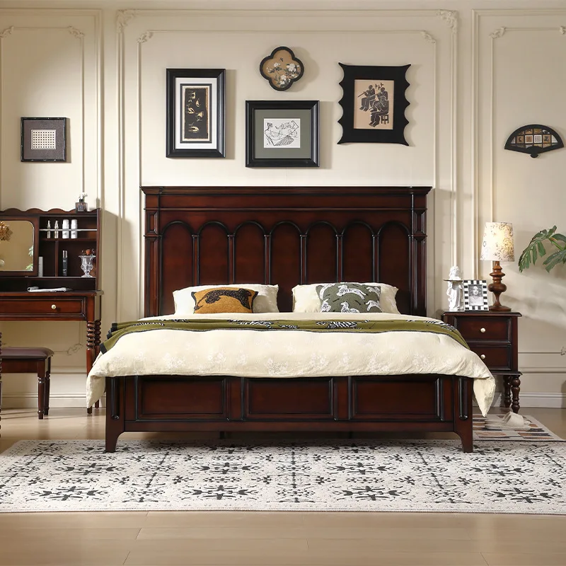 Solid wood bed 1.8 meters double bed household master bedroom bed
Solid wood bed 1.8 meters double bed household master bedroom bed