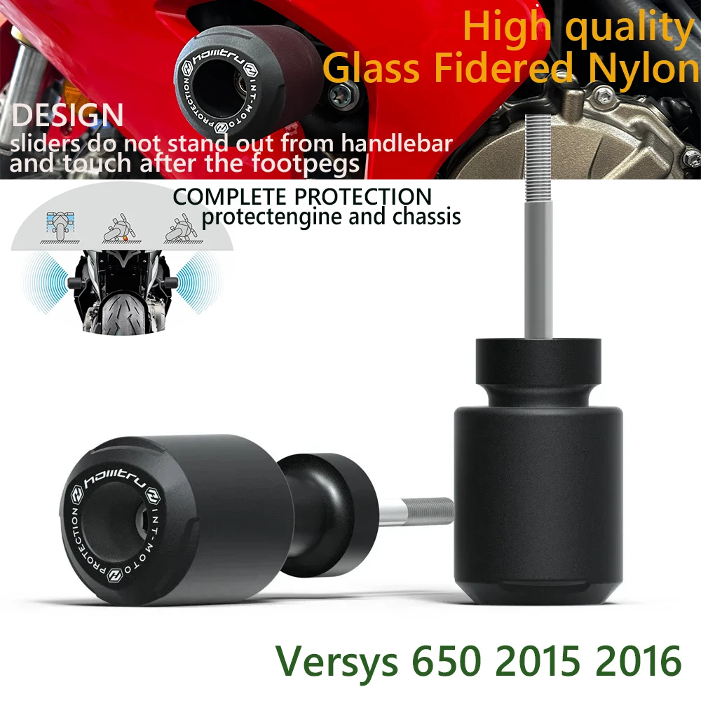 Shock-Absorbent Rubber FOR KAWASAKI Versys 650 2015-2016 Crash Bobbins Matte Black Finish Motorcycle Protection Sliders
Shock-Absorbent Rubber FOR KAWASAKI Versys 650 2015-2016 Crash Bobbins Matte Black Finish Motorcycle Protection Sliders