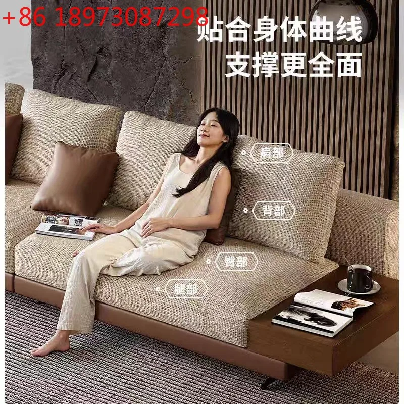 Fabric sofa living room Italian minimalist cotton and linen modern simple small apartment straight-row sofa
Fabric sofa living room Italian minimalist cotton and linen modern simple small apartment straight-row sofa