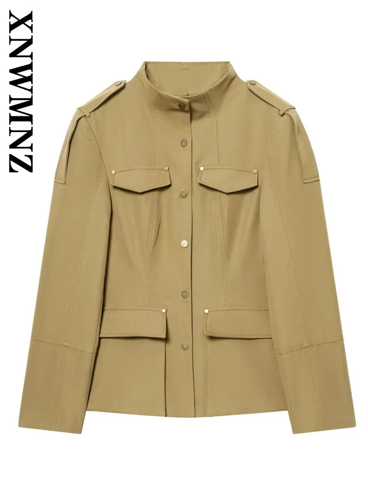 XNWMNZ 2026 Spring Woman's Commuting Fashion Stand Collar Suit Coat Versatile Summer Woman khaki Long Sleeve Vintage Jacket
XNWMNZ 2026 Spring Woman's Commuting Fashion Stand Collar Suit Coat Versatile Summer Woman khaki Long Sleeve Vintage Jacket